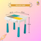 Multi-purpose Adjustable Kids Activity Table – 4-in-1 table with 174 pcs blocks
