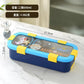 Kids  sleek 2 grid stainless steel tiffin Box 600ml with cutlery.