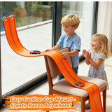 Flexible Race Track for Kids 4.5 meters  with 2 Racecars,  with 2 Suction Cups, Compatible with Hot Wheels for Ages 3+
