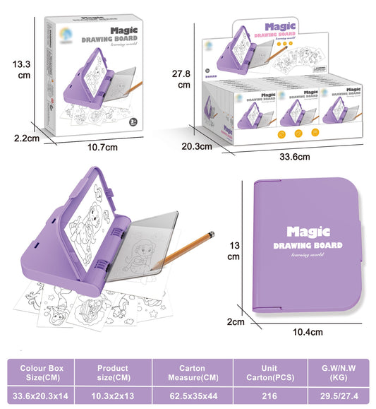 Educational learning double faced drawing board, easel board.