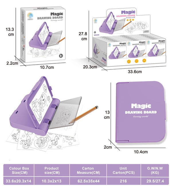 Educational learning double faced drawing board, easel board.