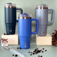 TYESO vacuum insulated tumbler with handle 900ml(24 hours cold & 6 hours hot)
