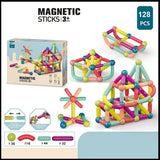 128 Pieces Magnetic Sticks
