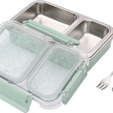 2 grid Stainless Steel Insulated Lunch Box 600 Ml