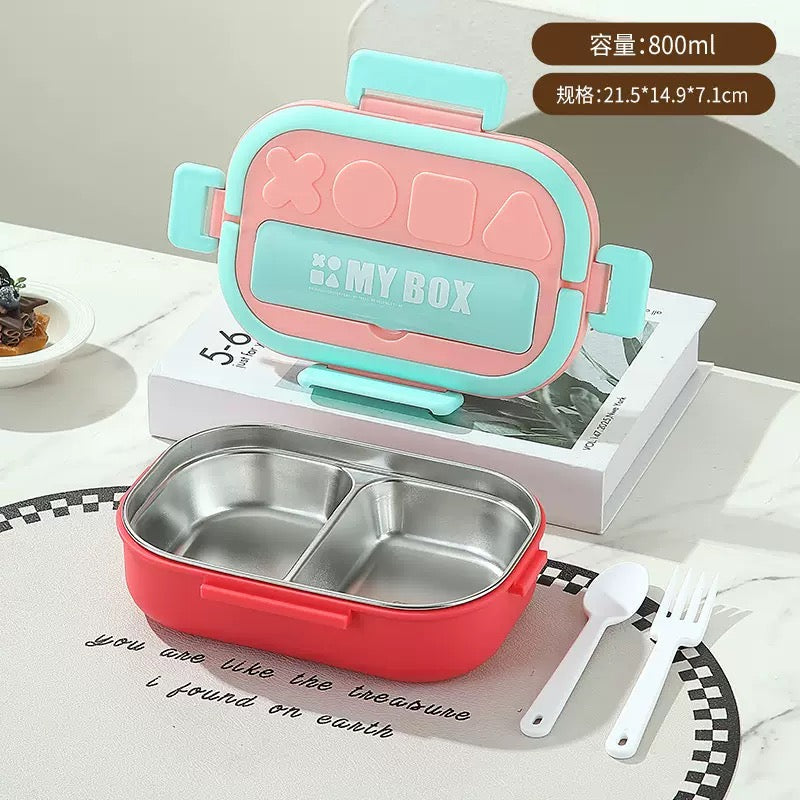 2 gird stainless steel tiffin box 800 ml.