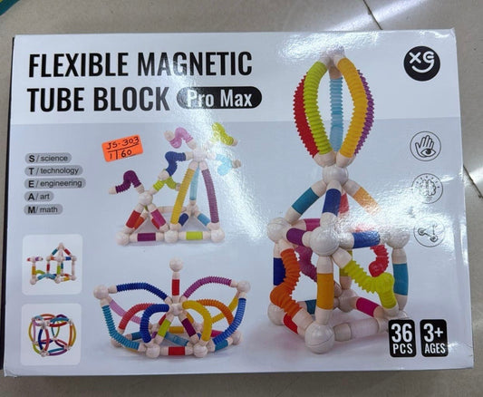 Flexible Magnetic tube block Set (36 Pcs)