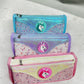 Unicorn double zipper pouch