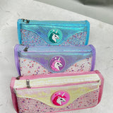 Unicorn double zipper pouch
