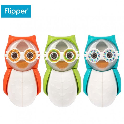 Flipper Owl Smarty Toothbrush Holder+Timer, Blue, FLR-OWL-STY