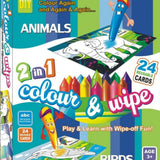 2 in 1 Color and Wipe Off, Learning Painting Kit for Kids