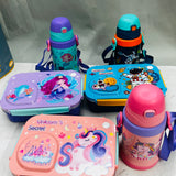 3 grid lunch box + insulated bottle combo