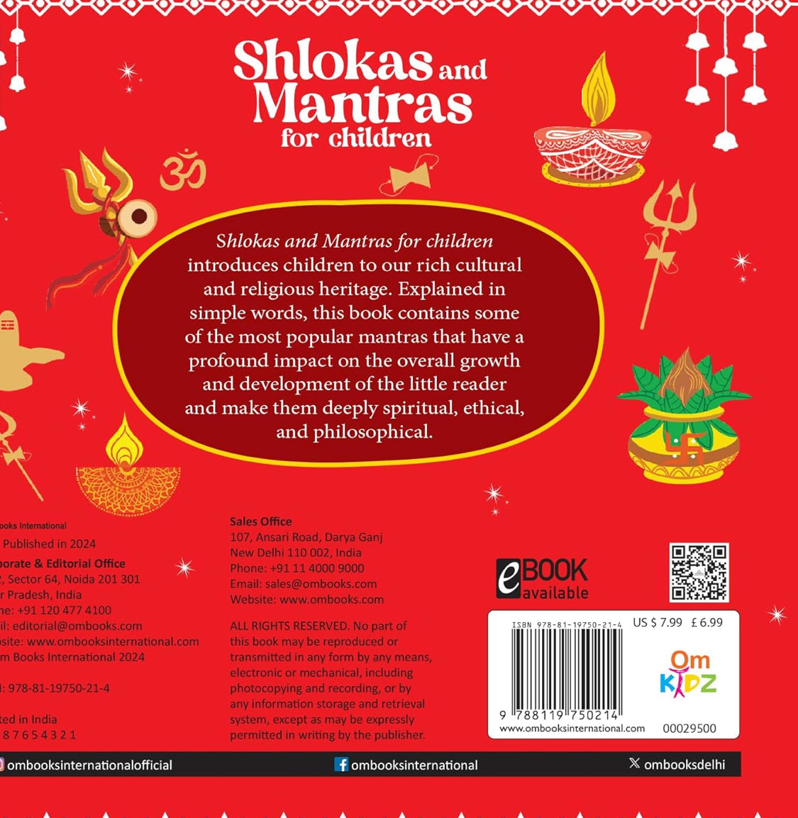 Shlokas and Mantras for Children: Easy Sanskrit Prayers with Meanings | Spiritual Learning | Sacred Chants | Learn Daily Shlokas | Devotional Book for Kids