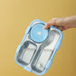 3 compartment 750ml Stainless Steel Lunch Box with 150ml Bowl