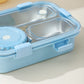 3 compartment 750ml Stainless Steel Lunch Box with 150ml Bowl