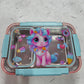 Football/Unicorn/space /mermaid  Transparent 2-Compartment 750ml Transfer Proof Lunch Box