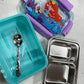 Football/Unicorn/space /mermaid  Transparent 2-Compartment 750ml Transfer Proof Lunch Box