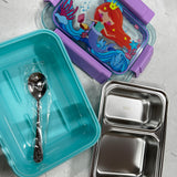 Football/Unicorn/space /mermaid  Transparent 2-Compartment 750ml Transfer Proof Lunch Box