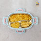 Little cat 3 compartment stainless lunch box with cutlery and lunch bag