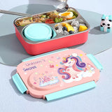 3 grid 304 stainless steel lunch box