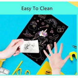 DIY Magic Scratch Art for Kids, 9 Sheets Double Sided Cute Design Rainbow Scratch Paper Cards & Scratch Sticks Set for Kids/Boys -Girls Birthday Party Favor Supplies