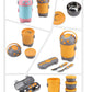 Deer three layer insulated bowl with cutlery and lunch bag