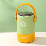 580ml Double Layer Lunch Pot for Kids & Adults | Stainless Steel 304 Bento Food Jar | Headphone Style Handle | Leak-Resistant, Two Compartment Tiffin Box