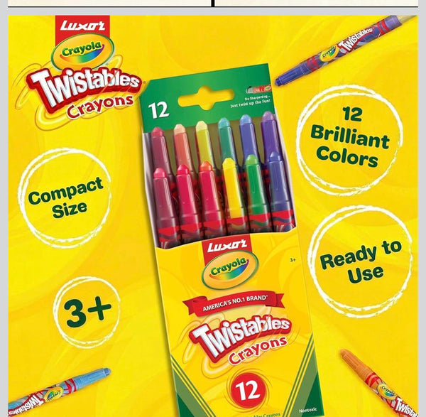 Luxor Crayola Twistable Mini Crayons 12 Shades