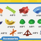 Baby Bath Toys,51Pcs Bath Track Toy,Water Slide with , Water Track Bathtub Bath Toys, Bath Toys Water Balls Tracks for Kids for Wall Bathtub Toy Slide for 3 4 5 6 Year Olds Boys Girls