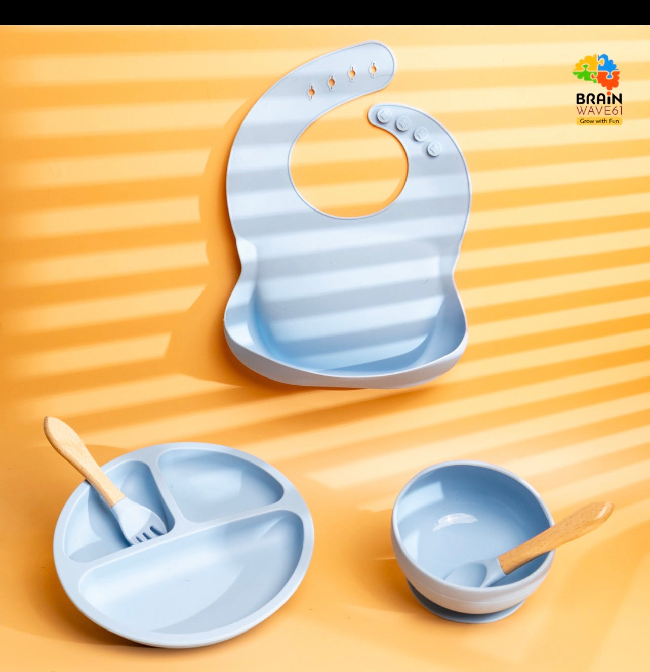 Silicon baby feeding set of 5