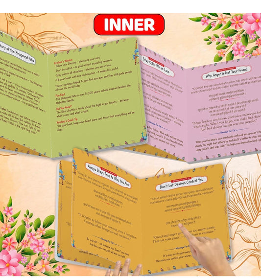 My First Bhagavad Gita Board Book for Kids | Simple illustrated Bhagavad Gita in Hindi, Sanskrit and English for Daily Living - Ages 3+ Years