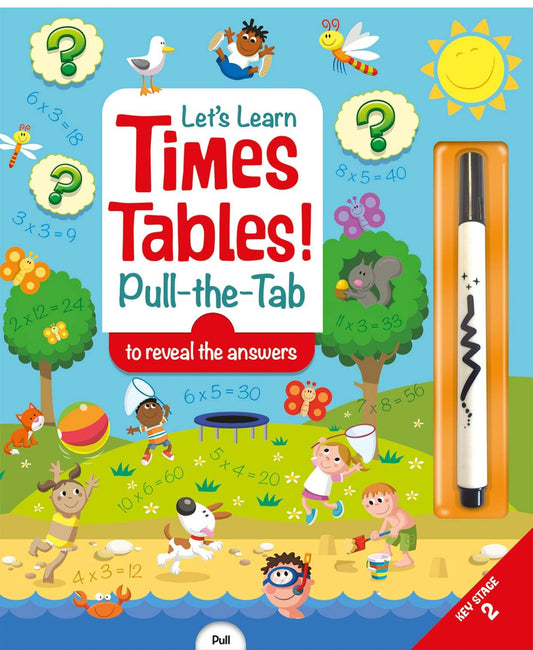 Let's Learn Times Tables wipe -clean  ( Pull the Tab Book )board book