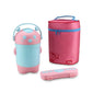 Deer three layer insulated bowl with cutlery and lunch bag