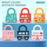 Unlock train team Pack of 6 Lock with Key Children, Montessori Toy,