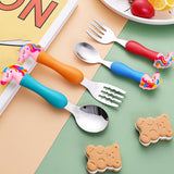 Unicorn Family Baby Spoon and Fork Cutlery for Babies and Kids - Stainless Steel (304) Tableware Set with Comfortable Handle for Boys and Girls
