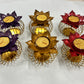 Metal lotus Tealight candle holders 6pcs box ( 6 candles free)pp-143