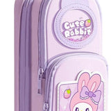 Canvas Premium Pencil Case Hang able 6 Layer with 3 Compartment Cute Aesthetic Pencil Case for Girls Large Capacity Pencil Pouch for Kids Cute Stationary Gift for Kids