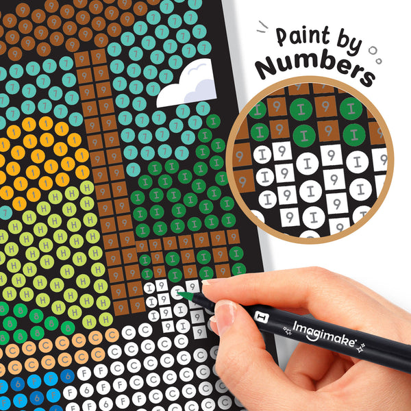 Mystery Mosaic Patterns | Paint by Numbers Kit | for Adults