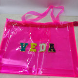 Multipurpose jelly bag with 4 letter 
Size-  46*33*7.5 cm