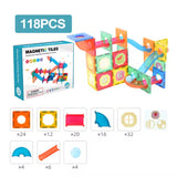 Magnetic Tiles Pipeline Building Blocks 118 Pcs