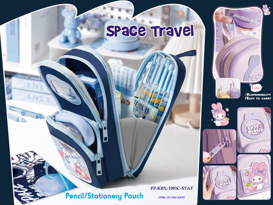 Canvas Premium Pencil Case Hang able 6 Layer with 3 Compartment Cute Aesthetic Pencil Case for Girls Large Capacity Pencil Pouch for Kids Cute Stationary Gift for Kids