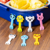 Cute Animals Food Picks Mini Cartoon Toothpick Fruit Forks for Bento Box Lunch Box Decorative