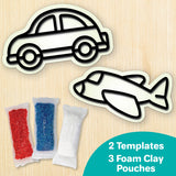Imagimake DIY Clay Stickers Animals & transport | Create 2 Unique DIY Stickers Using Air Dry Clay | No Mess, Travel-Friendly | Perfect Birthday Return Gifts for Kids Ages 5,6,7,8,9,10