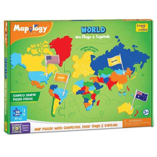Mapology World with Flags & Capitals