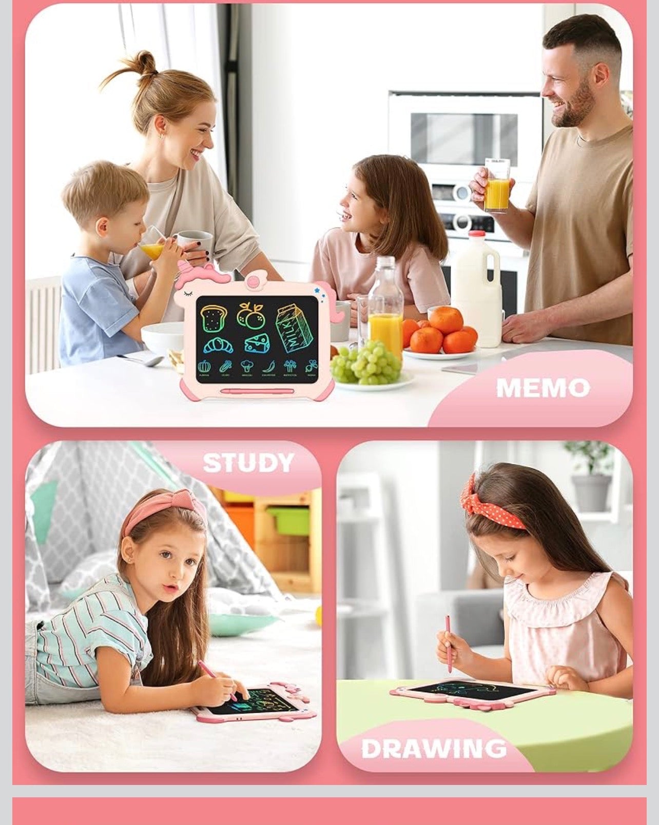 Lcd Panel Colourful Writing Tablet 10 Inch
