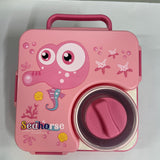 3 compartment 850ml handle square bento box .