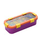 Kids Sleek 3 grid 500ml stainless steel tiffin box with cutlery