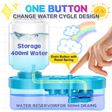 Paint Brush Cleaner with Paint Tray, Upgraded 6-in-1 Painting Supplies with Drain and Brush Holder, Water Circulation Paint Brush Cleaner Tool for Acrylic, Watercolor, Water-Based Paints