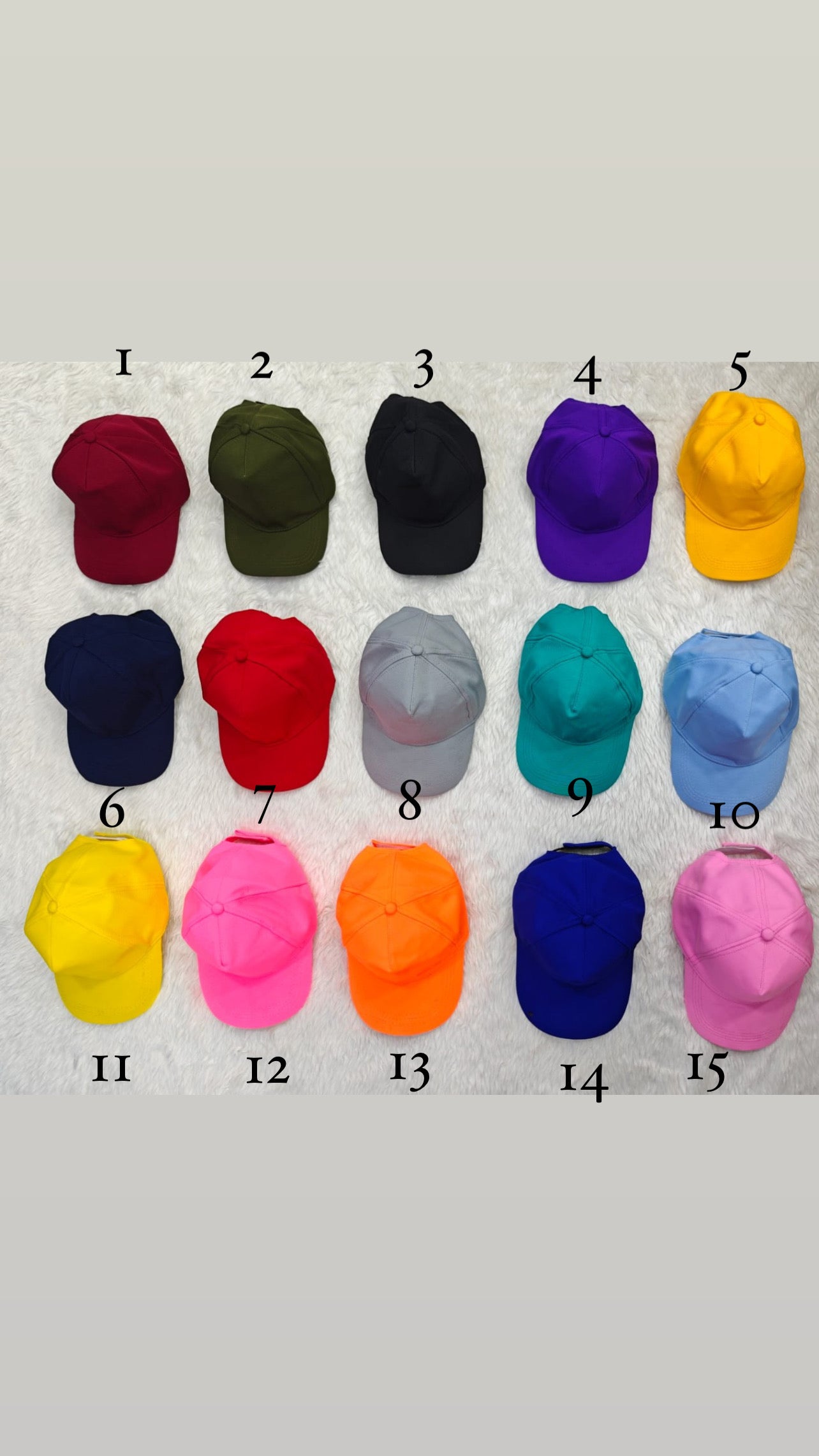Customized cap with intials (mention cap number and letter in note box)