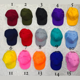 Customized cap with intials (mention cap number and letter in note box)
