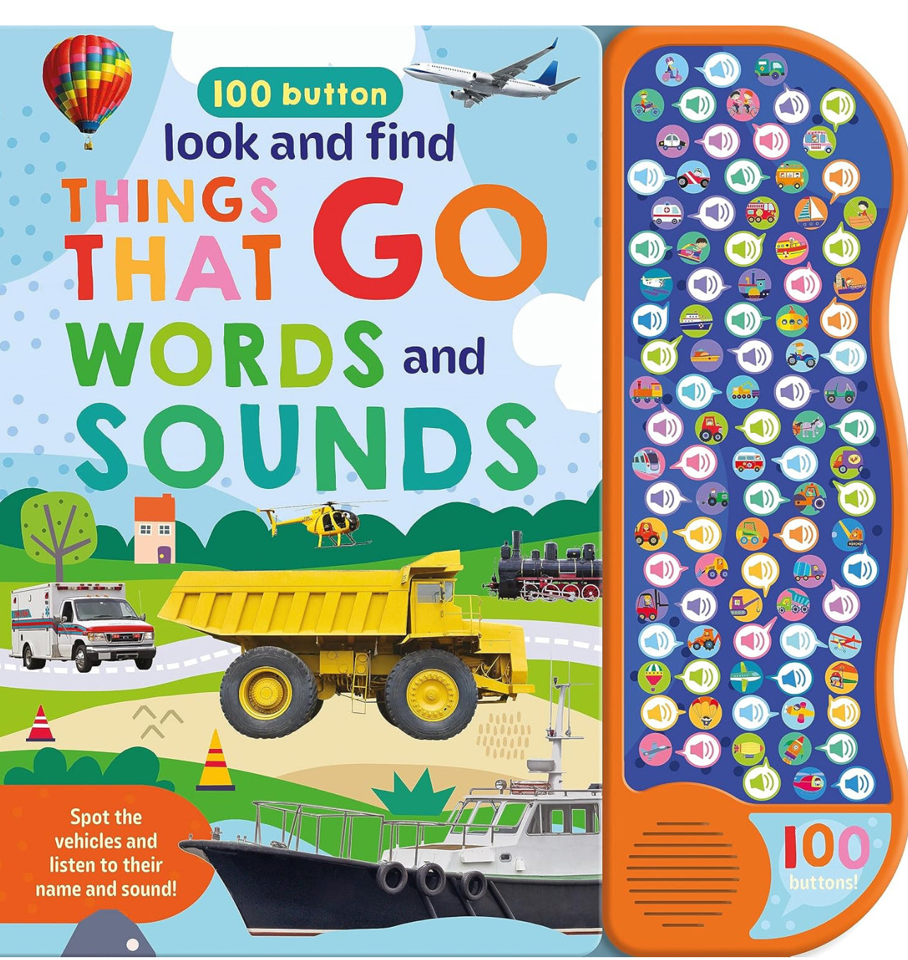 100 Button Look & Find Things That Go Words & Sounds [Hardcover]